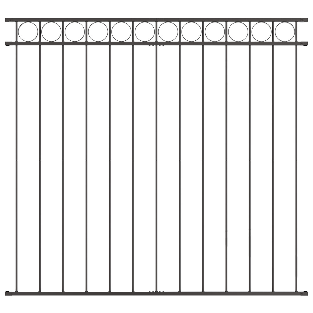 Panneau de clôture en acier gris 1,7x1,5 m