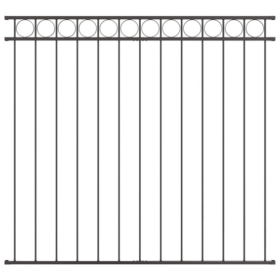 Panneau de clôture en acier gris 1,7x1,5 m
