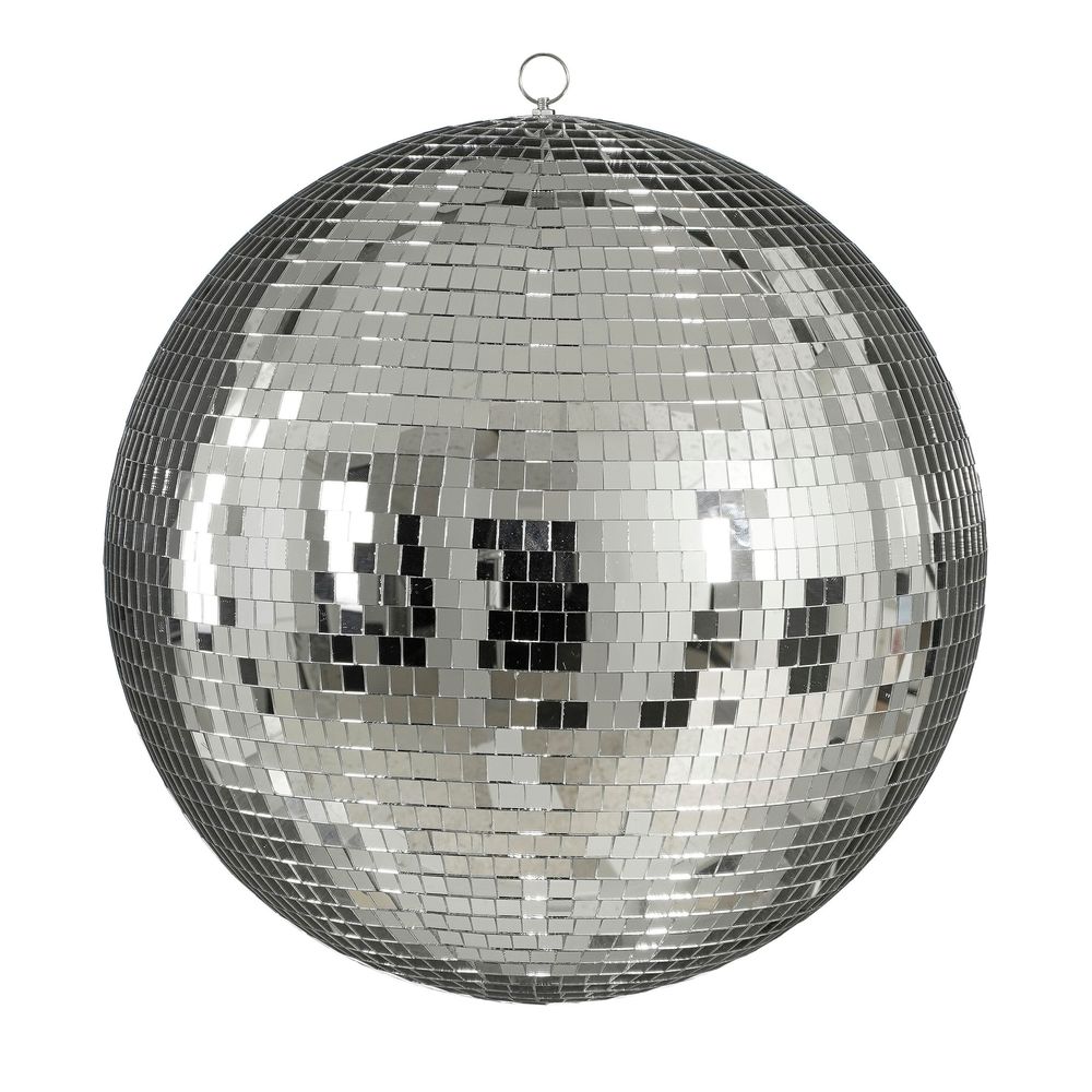 Mica decorations boule à facettes de noël - ø50 cm - argent