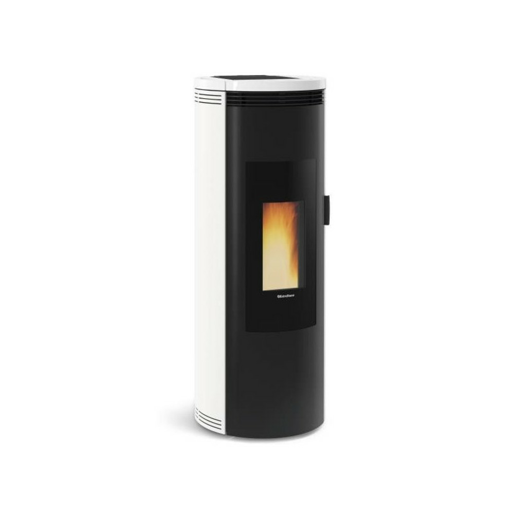 1283501-poele a granules etanche-8kw-a+-flamme verte 7*-cstb-foyer font nordica extraflame - amikablanc