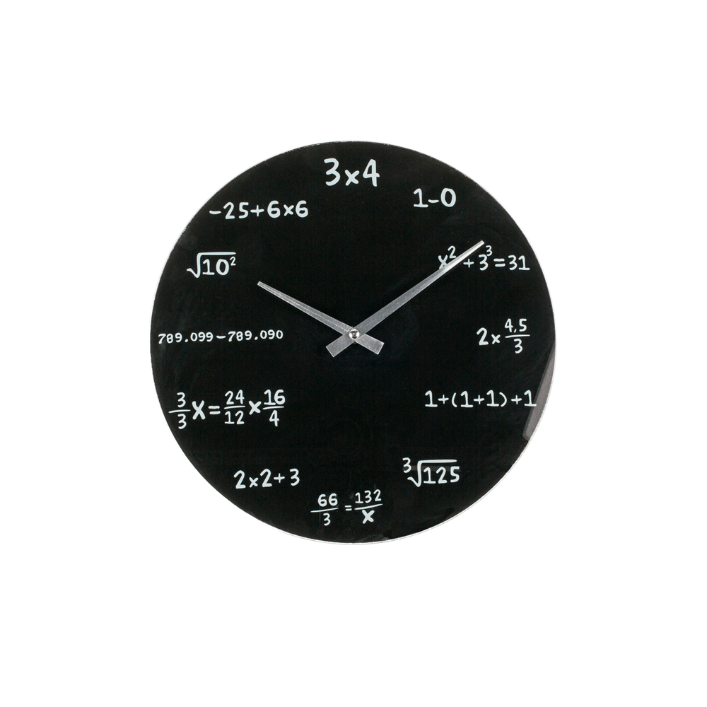 Horloge en verre mathematic 35 cm