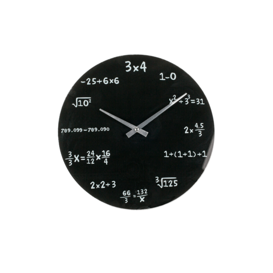 Horloge en verre mathematic 35 cm
