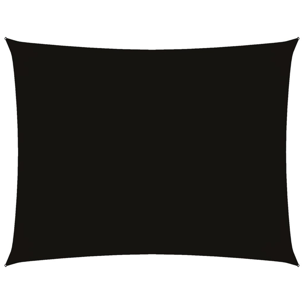 Voile de parasol tissu oxford rectangulaire 4x6 m noir