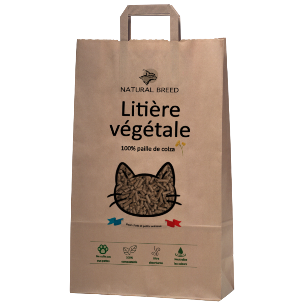 Litière végétale pour chats et petits animaux - 4 kg