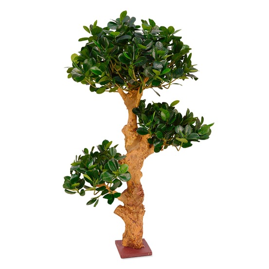 Panda bonsaï artificiel 90 cm x3 sur pied