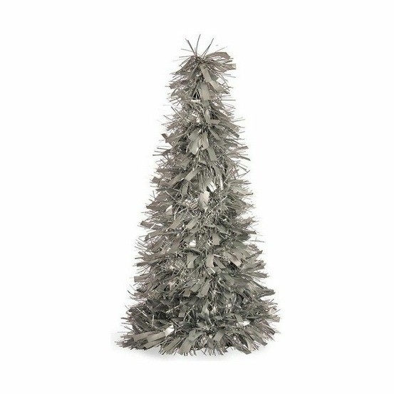 Sapin de noël mat guirlande 18 x 18 x 45,5 cm argenté plastique polypropylène