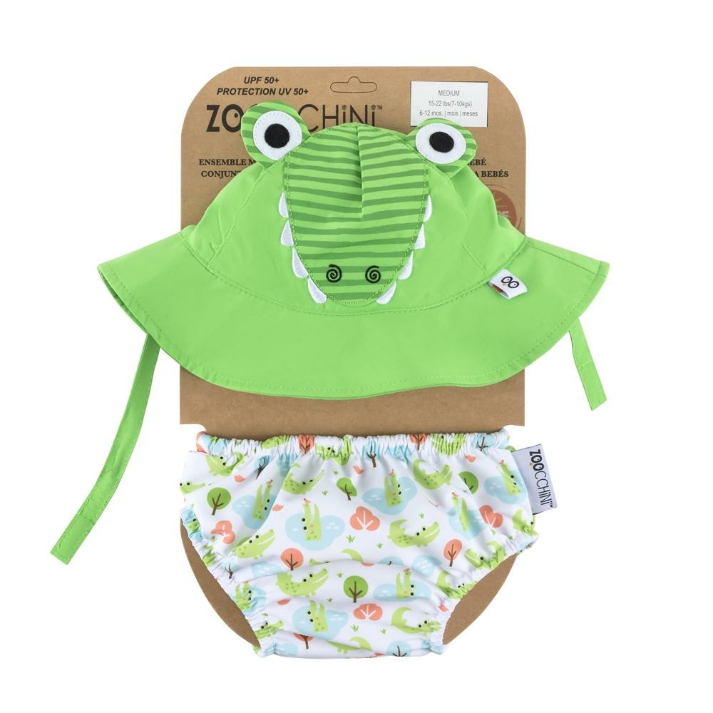 Maillot et chapeau crocodile (6-12m)
