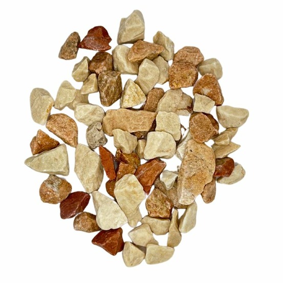 Big bag de 0,75m³ (+/- 1000kg) gravier sahara de marbre blanc crème et rose ø 8/16 mm - livraison premium