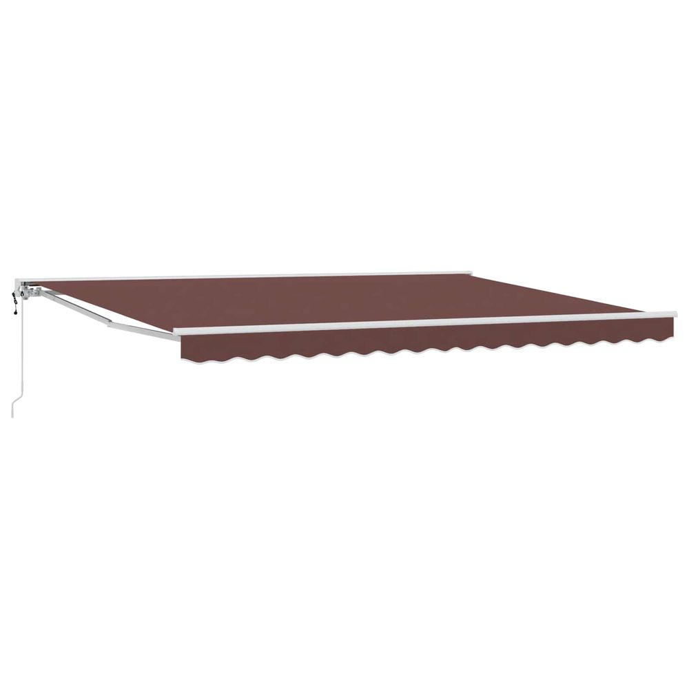 Auvent rétractable électrique marron 4,5 × 3 m