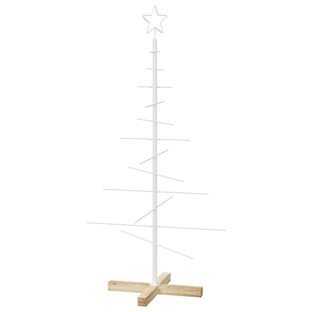 Sapin de noël en métal avec support kuopio 120 cm acier blanc