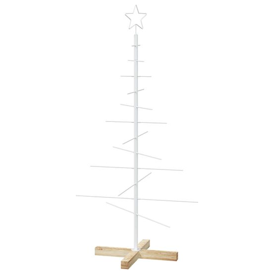 Sapin de noël en métal avec support kuopio 120 cm acier blanc