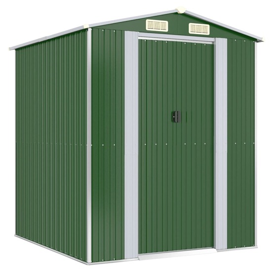 Abri de jardin cabane cabanon maison de stockage remise extérieur hangar outils robuste 192 x 191 x 223 cm acier galvanisé ve