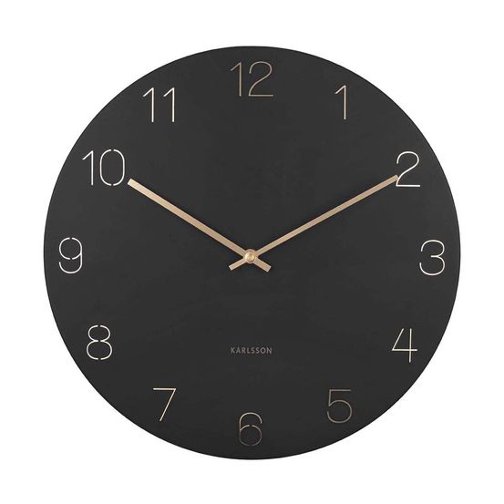 Horloge en métal chiffres gravés charm