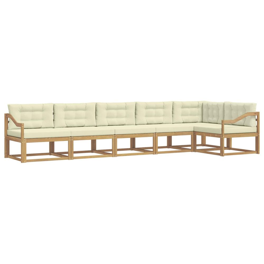 Ensemble de canapés d'extérieur 4 pc blanc et crème polyester