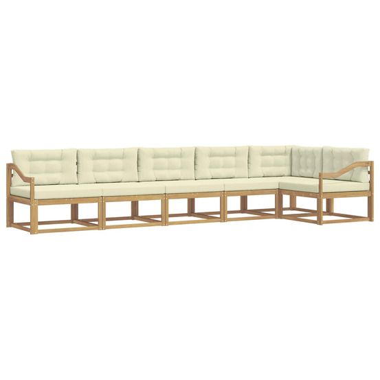 Ensemble de canapés d'extérieur 4 pc blanc et crème polyester