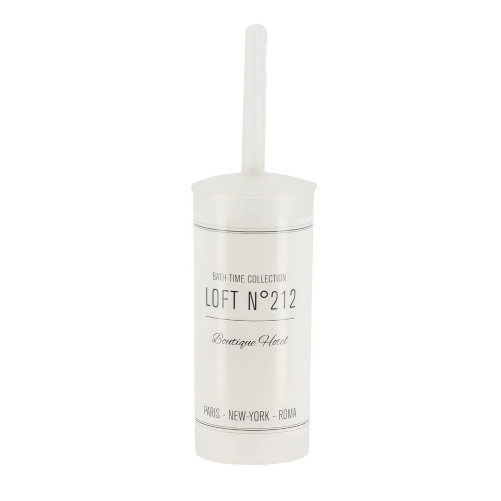 Brosse wc pp imprimee - neo retro blanc