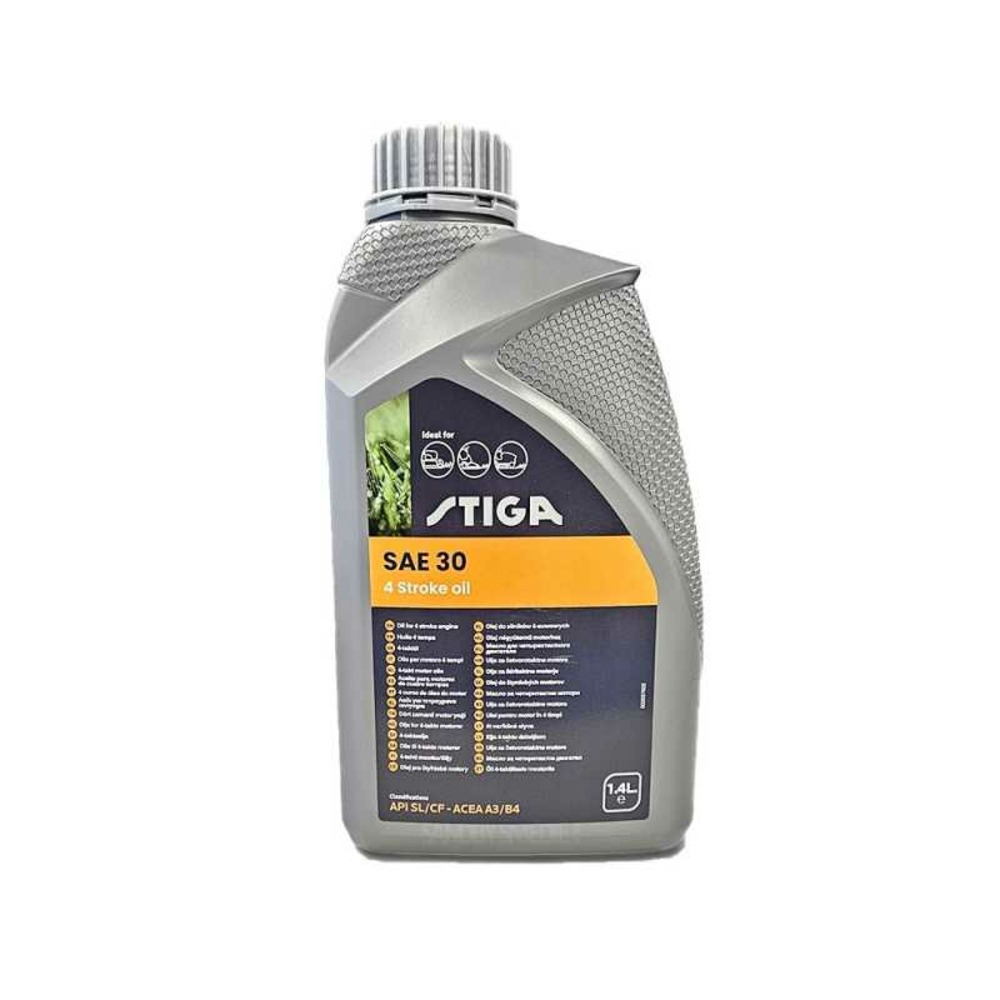 Huile moteur stiga sae 30 4 temps – bidon 1,4 l (réf. 1111 9236 01)