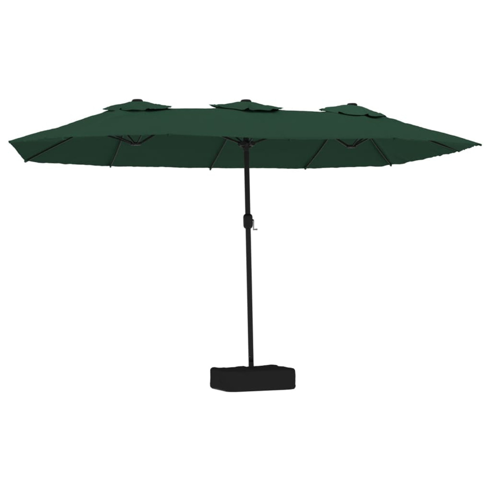 Parasol à double tête vert 449x265 cm