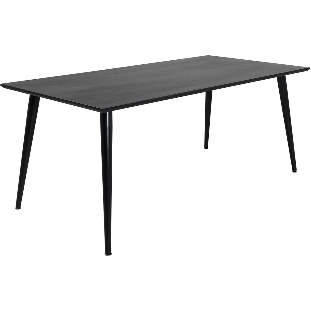 Table de repas en mdf et acier dipp 180 x 90 cm noir