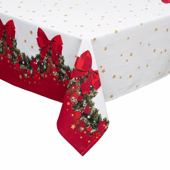 Nappe de noël réctangulaire motifs guirlande