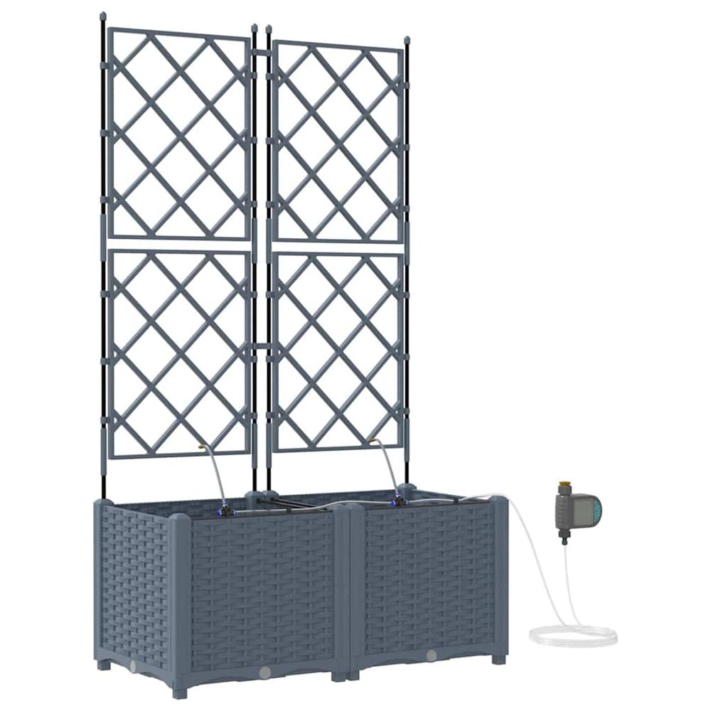 Cache-pot de jardin 2 pc gris clair 80 x 40 x 142 cm pp