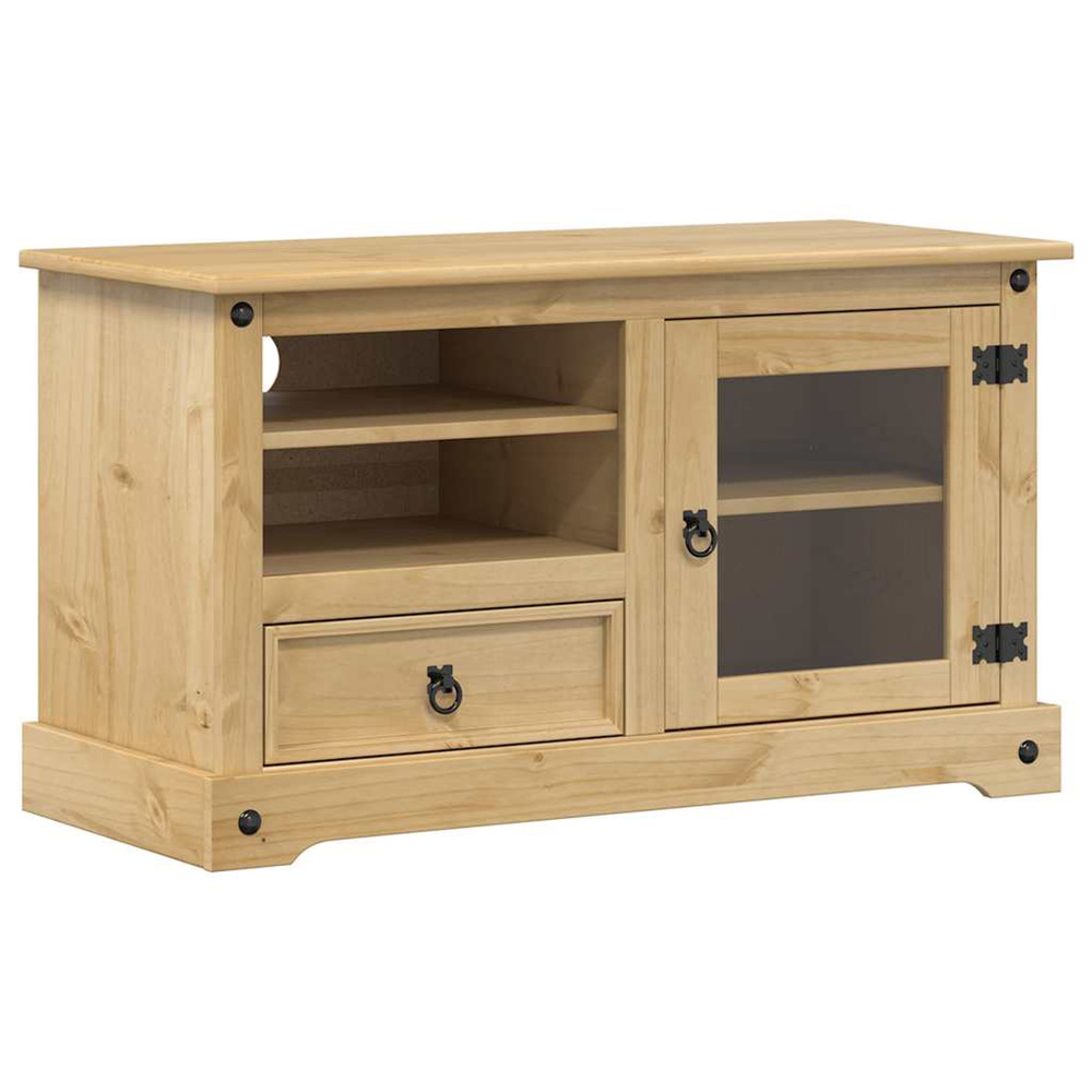 Meuble tv corona 100x45x58 cm bois de pin massif