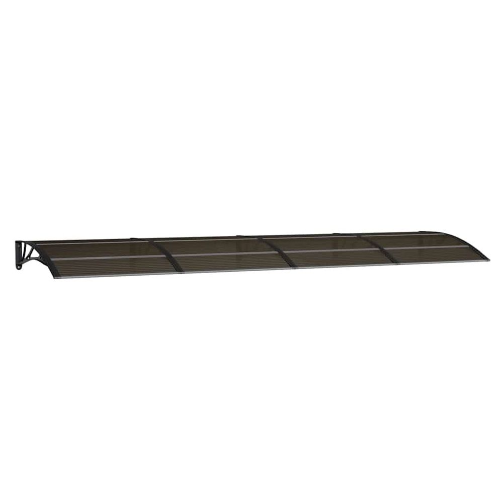 Auvent de porte noir 400 x 100 cm en polycarbonate