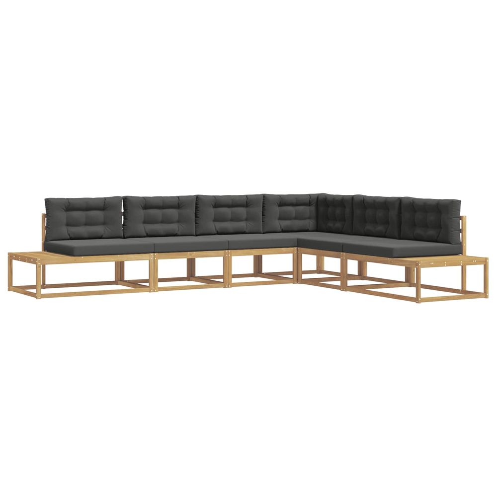 Ensemble de canapés d'extérieur 6 pc blanc et anthracite