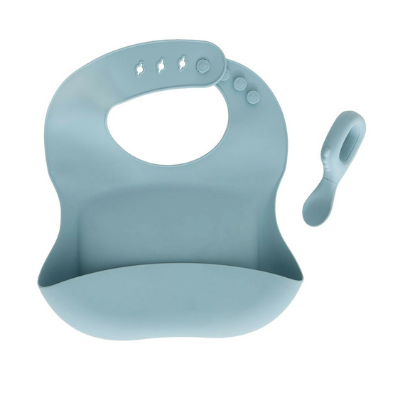 Set bavoir & cuillère en silicone