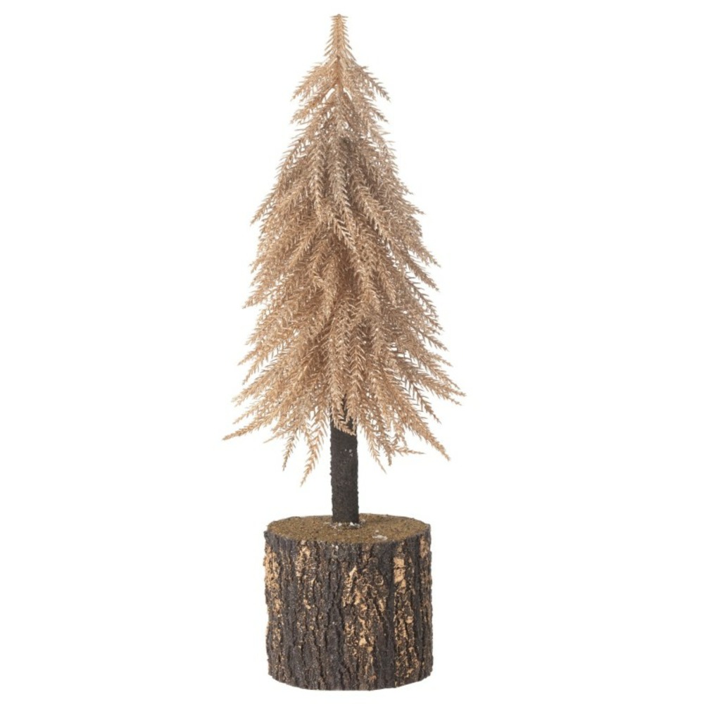 Sapin de noël artificiel en plastique cuivre 14x14x45 cm h45