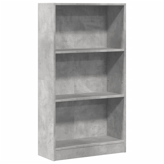 Bibliothèque gris béton 60x24x109 cm bois d'ingénierie
