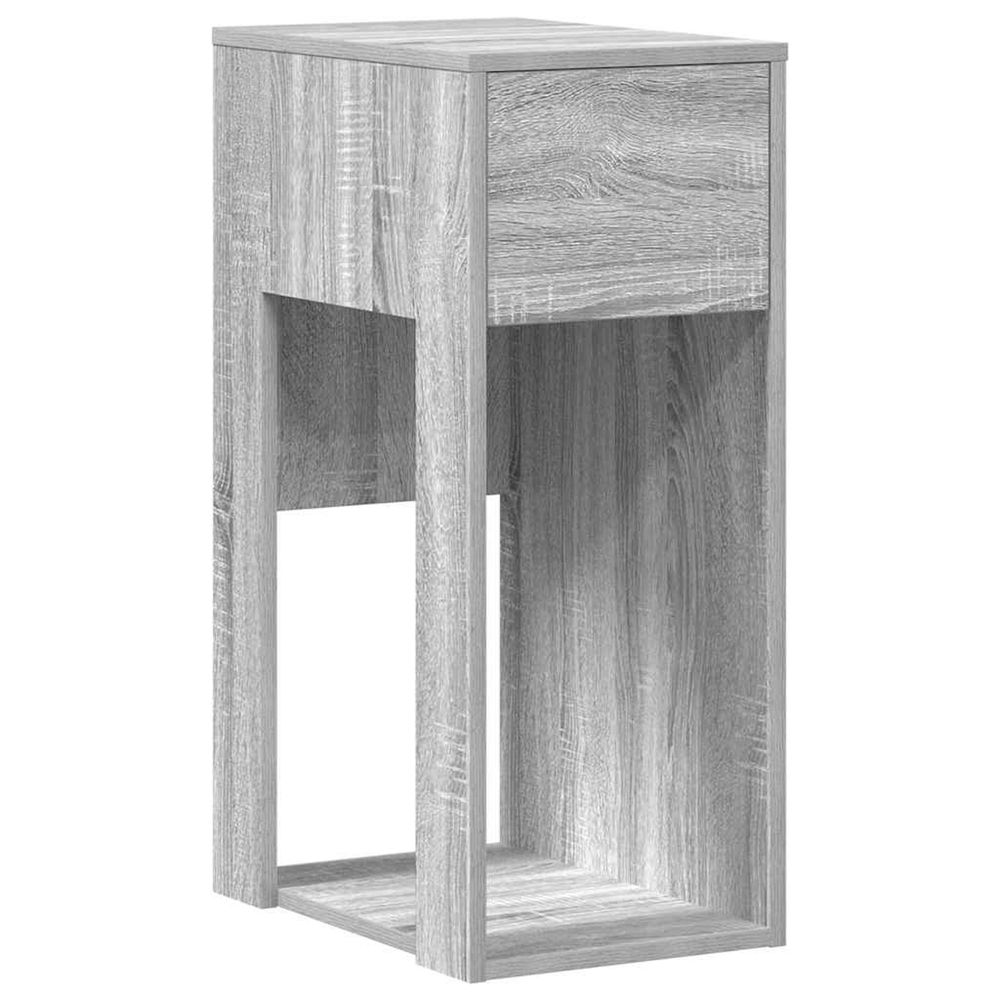 Support de tour d'ordinateur et tiroir sonoma gris 30x44x74 cm
