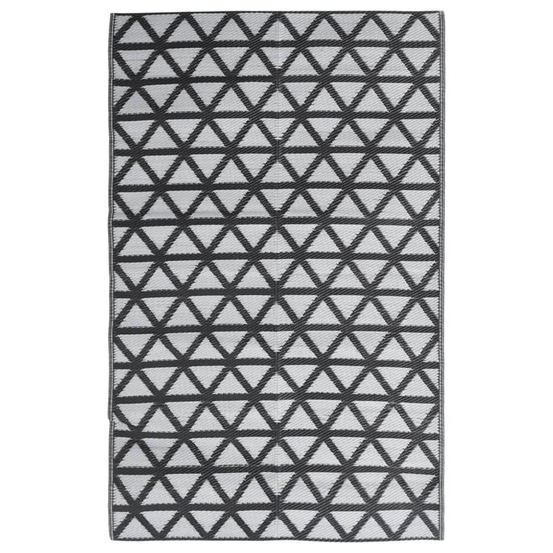 Tapis d'extérieur arakil noir 140x200 cm pp