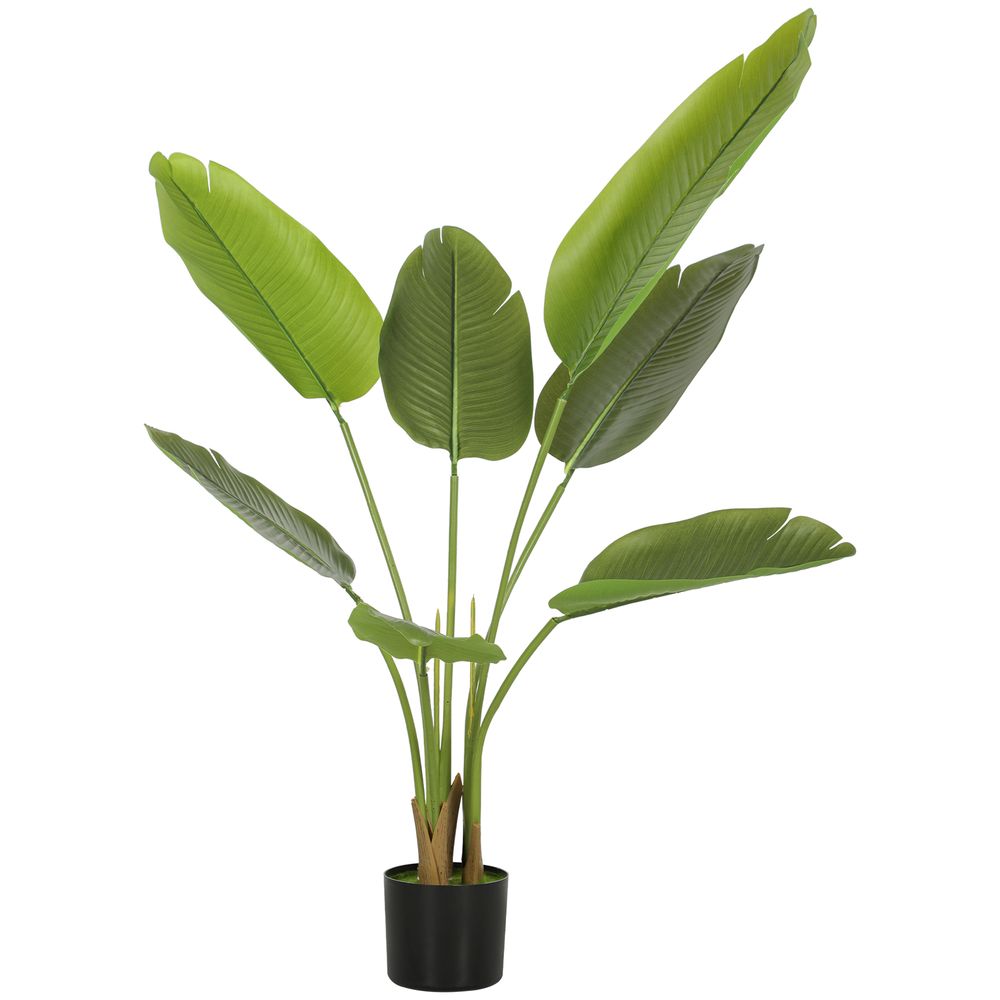 Bananier artificiel plastique bureau hall touche exotique 109 cm vert