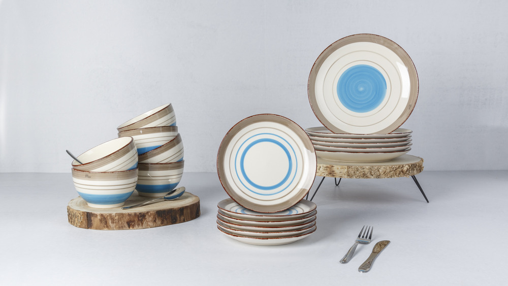 Cosy & trendy service de table larissa blue 18 pièces, 6 personnes