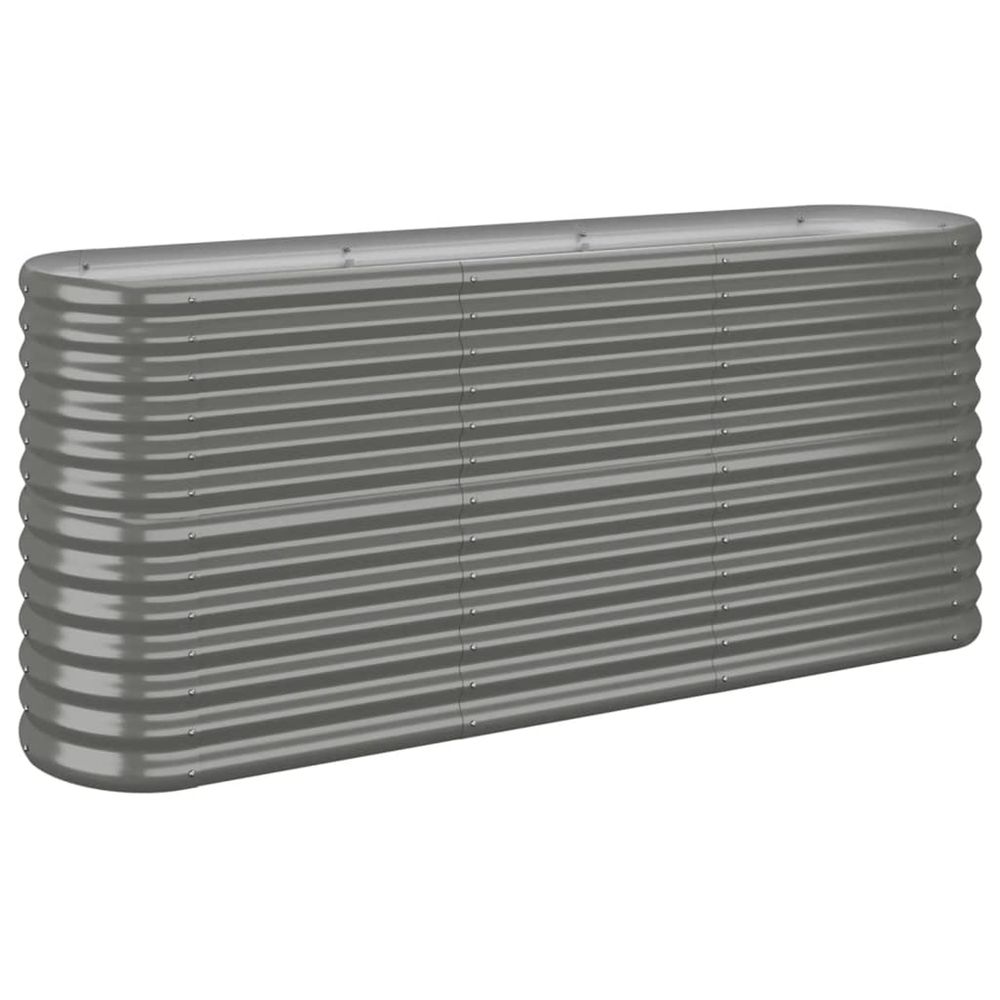 Lit surélevé de jardin acier galvanisé 152x40x68 cm gris