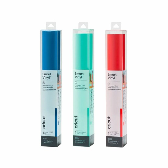 3 vinyles permanents 91 x 33 cm - menthe, rouge, bleu