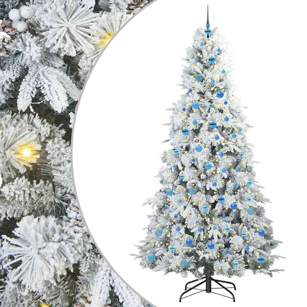 Sapin de noël artificiel à branches articulées blanc 240 cm