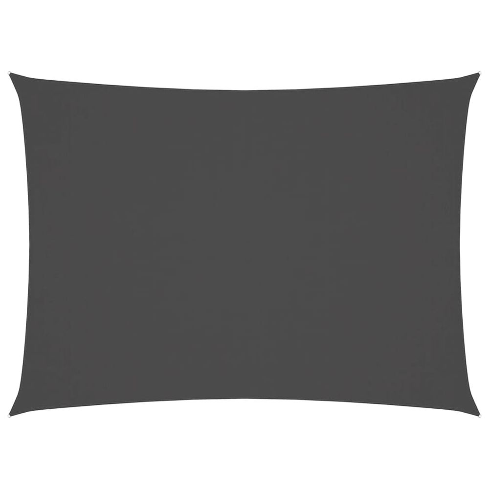 Voile de parasol tissu oxford rectangulaire 2x3,5 m anthracite
