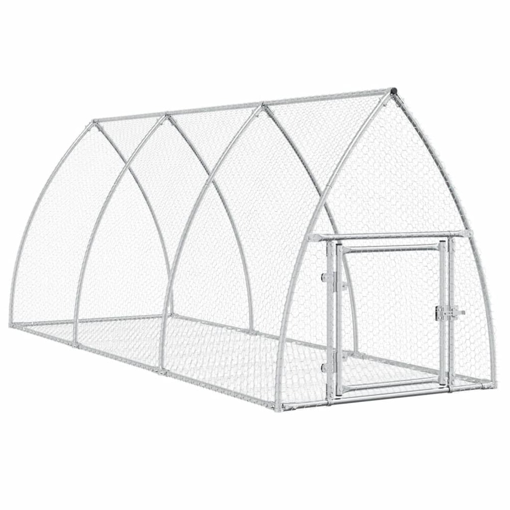 Cage à lapin argenté 300 x 105 x 120 cm acier galvanisé argent