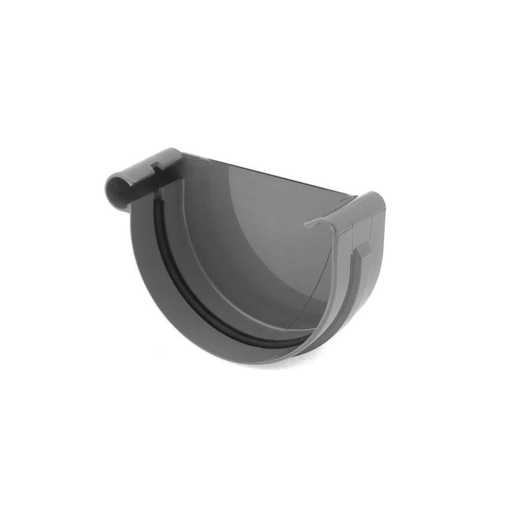 Embout de gouttière gauche graphite - système 100