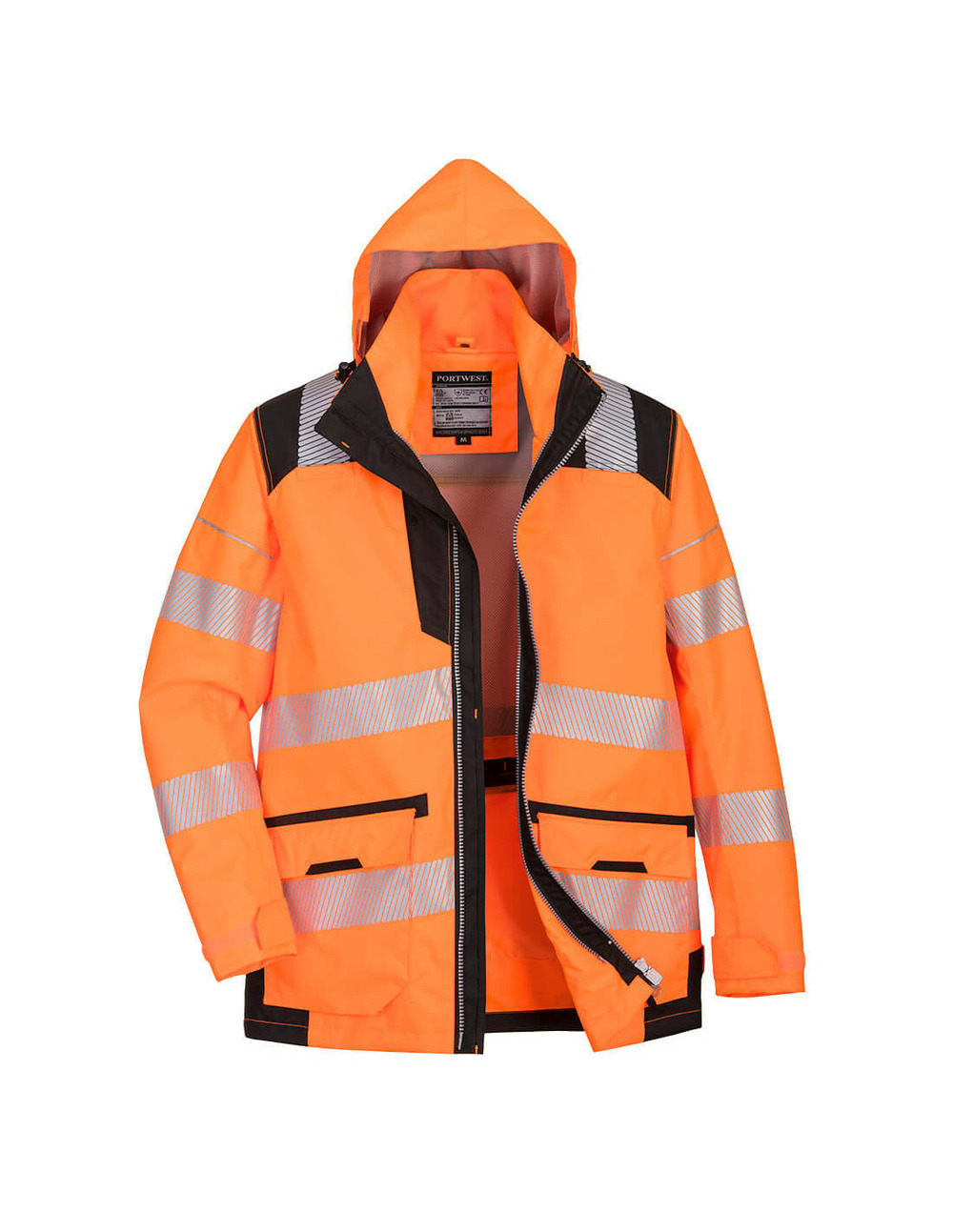 Parka pw3 hi-vis 5-en-1 couleur : orange/noir taille l - portwest