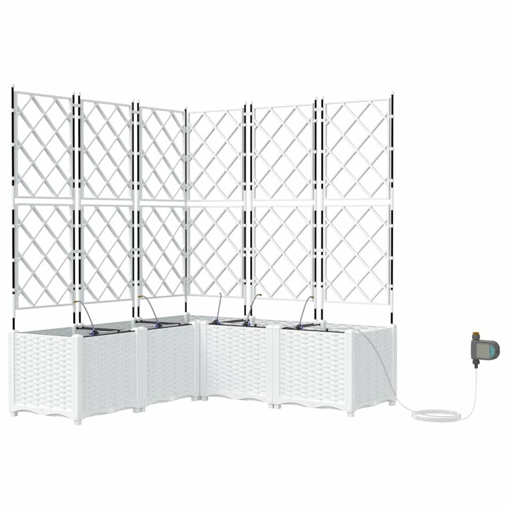 Cache-pot de jardin 5 pc blanc 120 x 120 x 142 cm pp