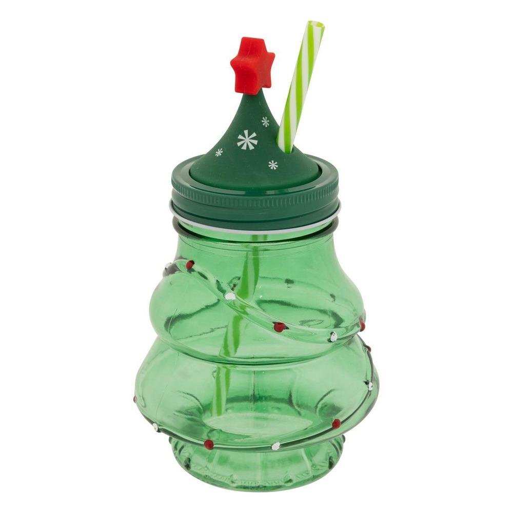 Chope sapin h.13,5cm verre assorti