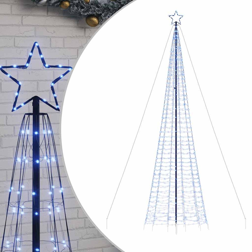 Sapin de noël à led avec pointes 1534 led bleu 500 cm