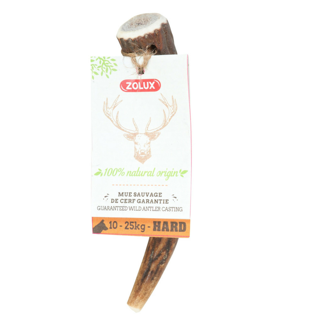 Bois de cerf entier s friandise à mâcher pour chien de 10 à 25 kg