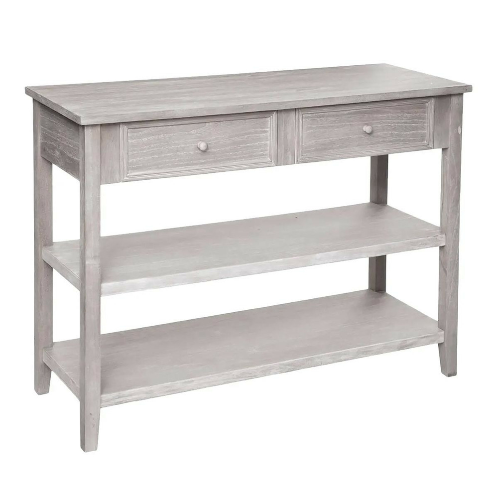 Console 2 tiroirs en bois 