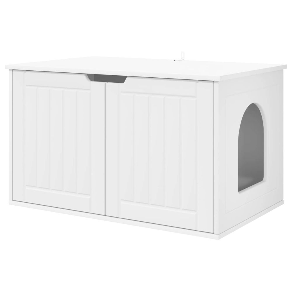 Maison pour chat blanc 85 x 55 x 50,5 cm bois d'ingénierie