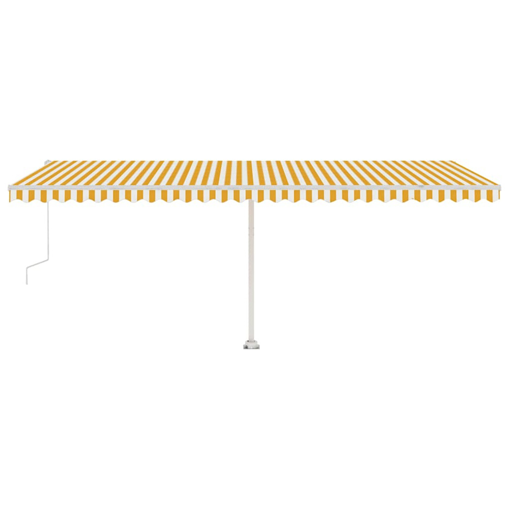 Auvent automatique sur pied 600x300 cm jaune/blanc