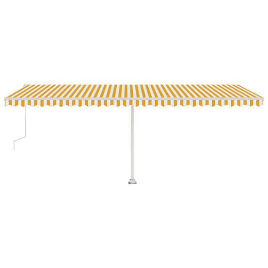Auvent automatique sur pied 600x300 cm jaune/blanc